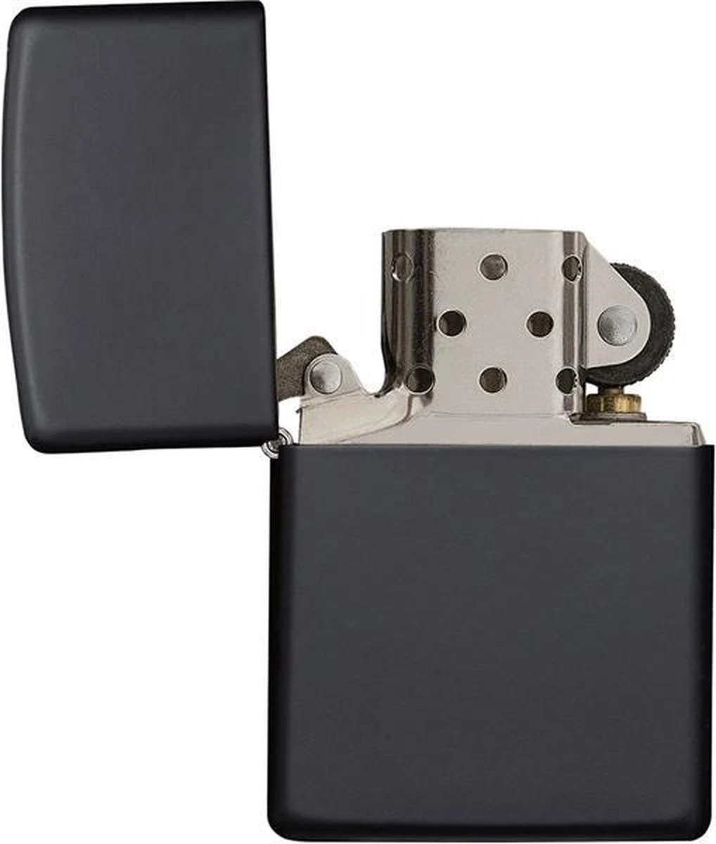 Zippo Regular Black Matte Finish Benzine Aansteker 1 Zippo Regular Black Matte Finish Benzine Aansteker