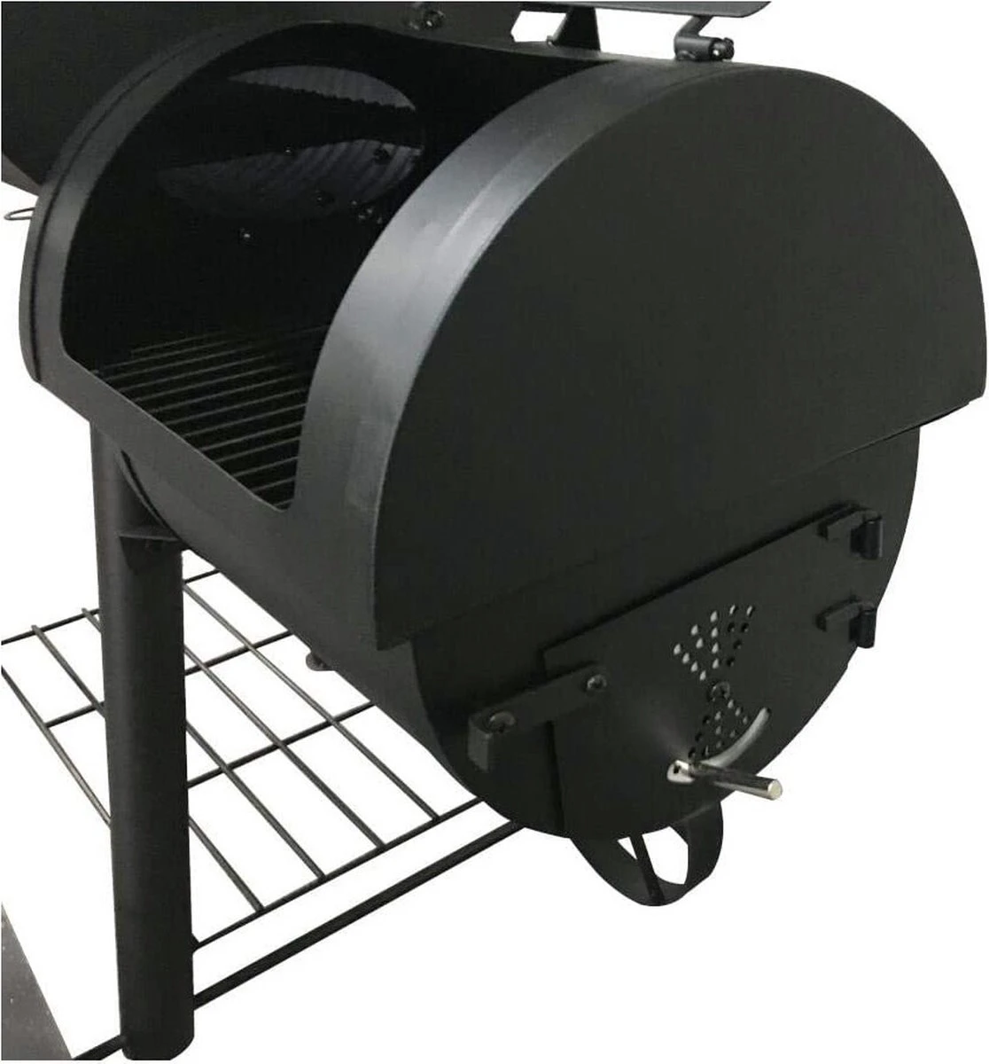 Fire Beam Houtskool Barbecue - Grilloppervlak (LxB) 35 X 66 Cm - Smoker - Zwart 5 Fire Beam Houtskool Barbecue - Grilloppervlak (LxB) 35 X 66 Cm - Smoker - Zwart - Afbeelding 5