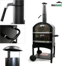 MaxxGarden Pizza Oven - Smoker Barbecue Op Hout, Houtskool Of Pellets - 45 X 65 X 158cm -Barbecuebenodigdheden 1137x1200
