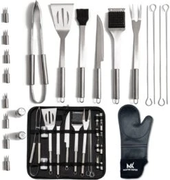 Bbq Accesoires – Bbq Gereedschap – Bbq Set – 22 Delig – RVS