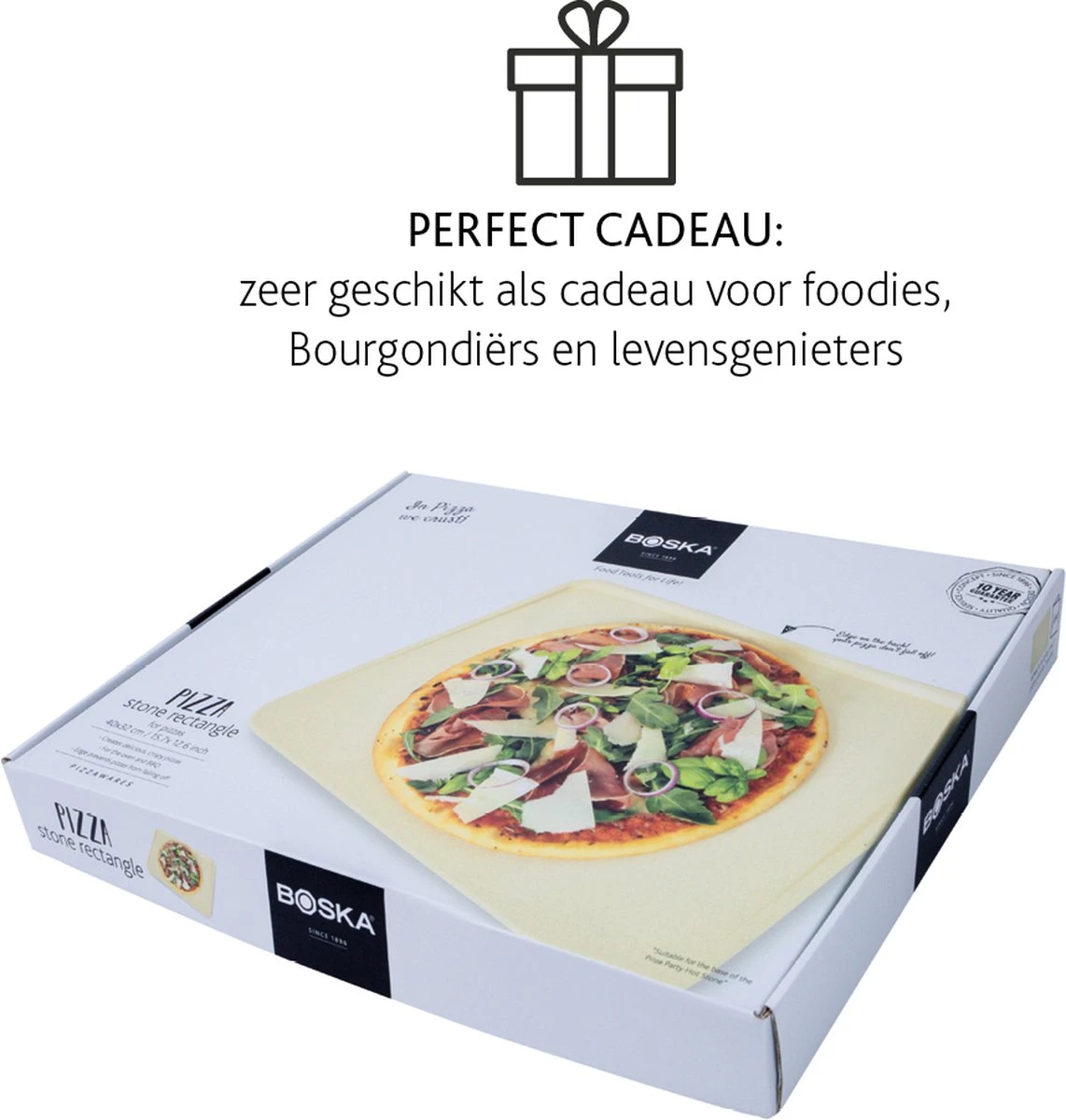 Boska Pizzasteen Deluxe Rechthoek - Voor De Oven - Knapperige Pizza's - 40x32 Cm - BBQ Accessoires 5 Boska Pizzasteen Deluxe Rechthoek - Voor De Oven - Knapperige Pizza's - 40x32 Cm - BBQ Accessoires - Afbeelding 5