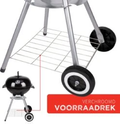 BBQ Collection Houtskoolbarbecue - Kogelbarbecue 45 X 60 Centimeter - Ronde Barbecue - Barbecue Op Wielen - Zwart - Metaal -Barbecuebenodigdheden 1169x1200