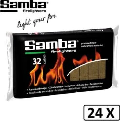 Samba Aanmaakblokjes Bruin á 24 X 32 Stuks - Omdoos Is 768 Aanmaakblokjes -Barbecuebenodigdheden 1191x1200 4
