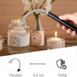 Merkloos BBQ Aansteker Oplaadbaar Met Usb Kabel - Elektrische Keuken Aansteker - Flexibele Aansteker - Zwart -Barbecuebenodigdheden 1196x1200 5