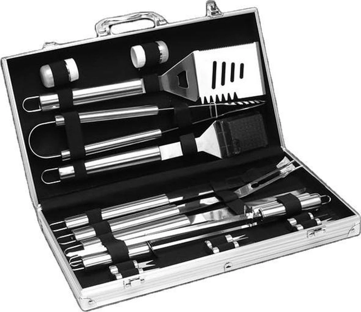 Sens Design BBQ Accesoires - 18 Delig - BBQ Gereedschapset Koffer 2 Sens Design BBQ Accesoires - 18 Delig - BBQ Gereedschapset Koffer - Afbeelding 2