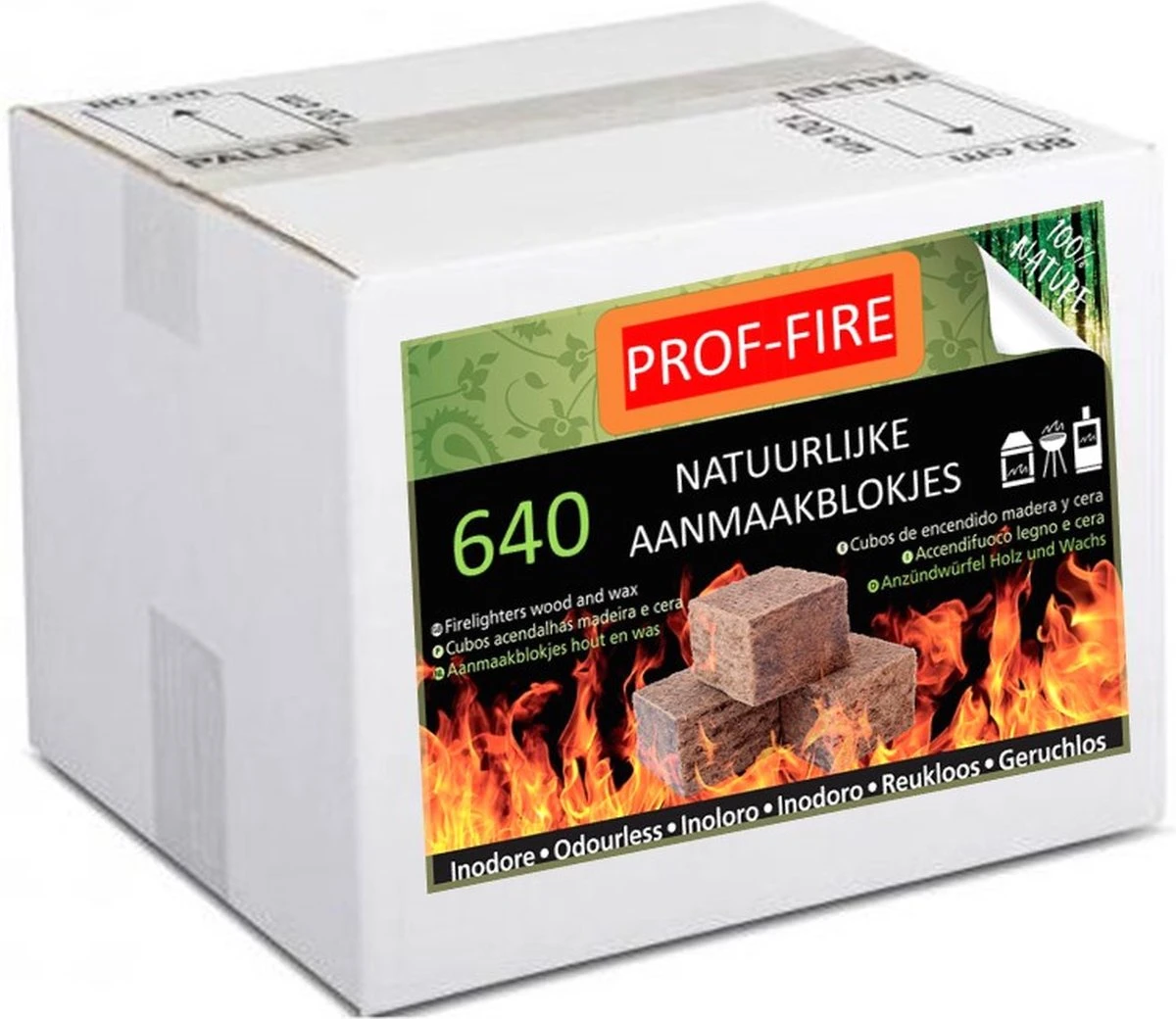 PROF-FIRE - 640 Aanmaakblokjes Bruin- Voordeelbox - Ecologisch - Milieuvriendelijk - CO2 Neutraal - Fire-Up Kwaliteit 1 PROF-FIRE - 640 Aanmaakblokjes Bruin- Voordeelbox - Ecologisch - Milieuvriendelijk - CO2 Neutraal - Fire-Up Kwaliteit