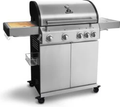 Burnhard Gas BBQ Big FRED Deluxe - 4 Branders - Incl. Keramische Infraroodbrander & Afdekhoes - Deluxe -Barbecuebenodigdheden 1200x1069