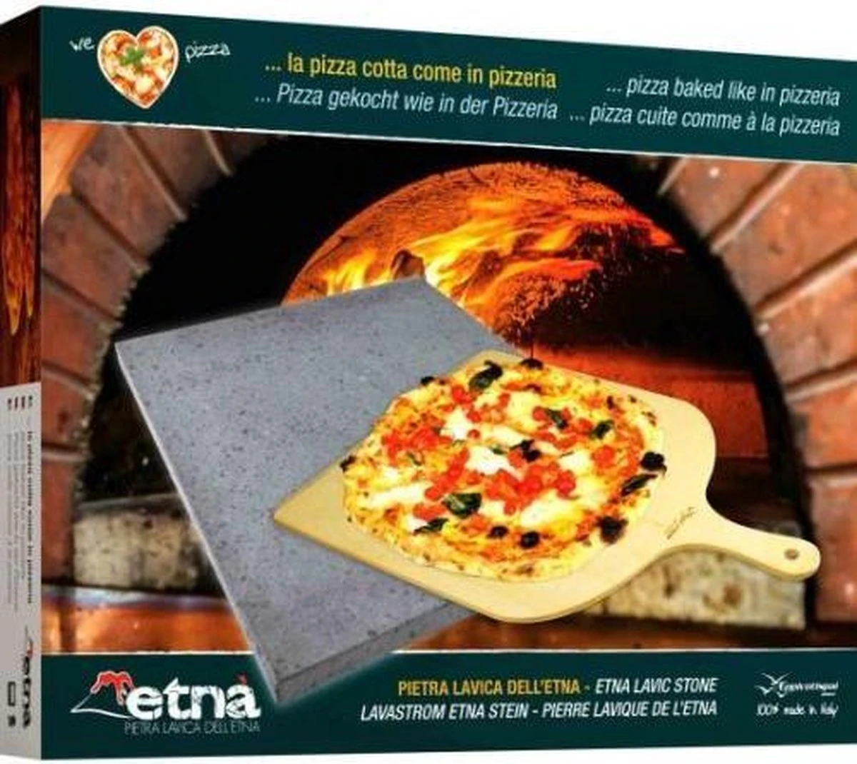 ETNA Pizza Set - Grote Pizzasteen & GRATIS Pizzaschep - 30 Cm X 38 Cm - Echt Italiaanse Pizzasteen - Broodbaksteen - BBQ Pizzasteen - Gemaakt Van Lavasteen Uit De Etna - Non-stick - Eppicotispai 1 ETNA Pizza Set - Grote Pizzasteen & GRATIS Pizzaschep - 30 Cm X 38 Cm - Echt Italiaanse Pizzasteen - Broodbaksteen - BBQ Pizzasteen - Gemaakt Van Lavasteen Uit De Etna - Non-stick - Eppicotispai