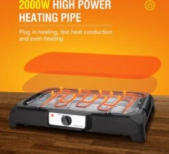 Aigostar Lava 30LDQ - Elektrische Grill - BBQ - Tafel Barbecue - Grilloppervlakte 41 X 24 Cm - 2000 Watt -Barbecuebenodigdheden 1200x1087 1