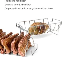 Barbecook Vlees & Ribrek - Spareribs Houder - RVS - Inox Barbecook Vlees & Ribrek - Spareribs Houder - RVS - Inox 11 Barbecook Vlees & Ribrek - Spareribs Houder - RVS - Inox Barbecook Vlees & Ribrek - Spareribs Houder - RVS - Inox -Barbecuebenodigdheden 1200x1114 2