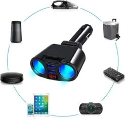 Auto Sigarettenaansteker Splitter - USB Ingang Auto - 2 Sigaretten Aansluitingen - Autolader 12 Auto Sigarettenaansteker Splitter - USB Ingang Auto - 2 Sigaretten Aansluitingen - Autolader -Barbecuebenodigdheden 1200x1144 1