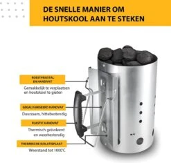 Kolen Starter GROOT - Brikettenstarter Met Veiligheidshandgreep - Snelstarter Voor Barbecue - BBQ Houtskool Starter -Barbecuebenodigdheden 1200x1146 2