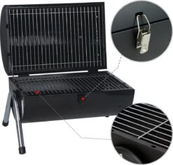 MaxxGarden BBQ - Houtskool Barbecue - Smoker Barbecue - Grilloppervlak (LxB) 38 X 52 Cm - Met Dubbel Grill Vlak - Zwart -Barbecuebenodigdheden 1200x1148