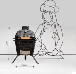 BluMill Kamado BBQ Egg - Kamado 13 Inch - Incl. Vlees Thermometer - Houtskoolbarbecues - Zwart - Ø 27cm 24 BluMill Kamado BBQ Egg - Kamado 13 Inch - Incl. Vlees Thermometer - Houtskoolbarbecues - Zwart - Ø 27cm -Barbecuebenodigdheden 1200x1156