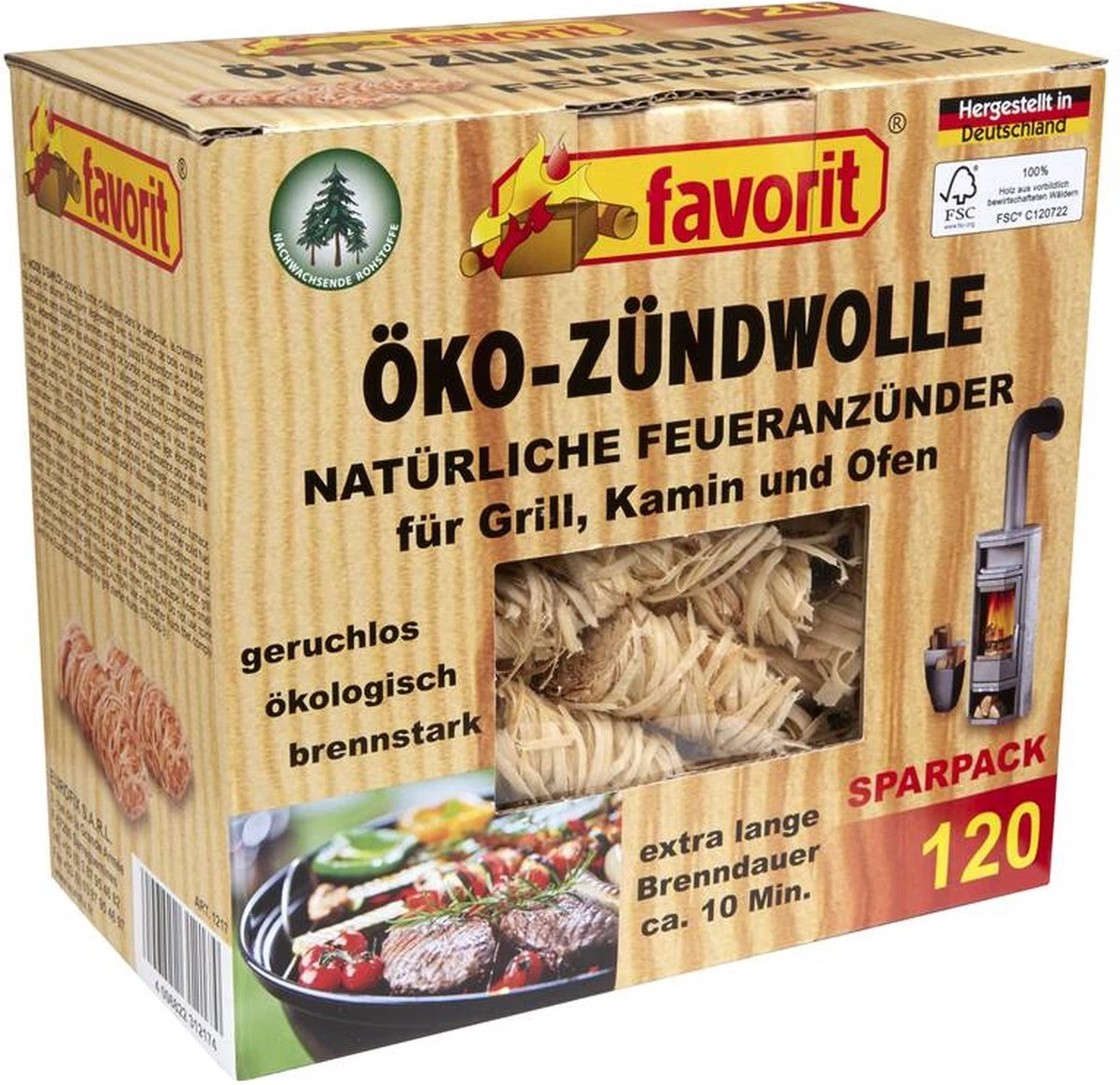 Favorit® Eco Ontstekingswol - Aanmaakblokjes - 120 Stuks 1 Favorit® Eco Ontstekingswol - Aanmaakblokjes - 120 Stuks
