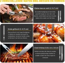 Saveur Royal® 35-delige Barbecue Gereedschapset In Roestvrij Staal - BBQ Grill Set Met Draagtas - Barbecuegerei-sets - Barbecue Accessoires Gereedschap - 35-delig 20 Saveur Royal® 35-delige Barbecue Gereedschapset In Roestvrij Staal - BBQ Grill Set Met Draagtas - Barbecuegerei-sets - Barbecue Accessoires Gereedschap - 35-delig -Barbecuebenodigdheden 1200x1170 3