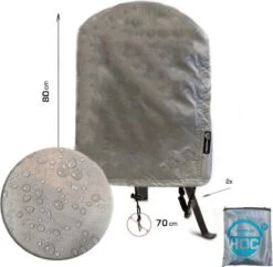 COVER UP HOC Diamond Bbq Hoes Rond - 70x80 Cm - Waterdicht Met Stormbanden En Trekkoord - Geschikt Voor O.a. Kamado, Big Green Egg, Grill Guru, The Bastard, Patton,Weber -Barbecuebenodigdheden 1200x1170 5