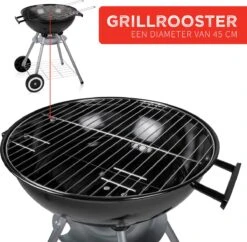 BBQ Collection Houtskoolbarbecue - Kogelbarbecue 45 X 60 Centimeter - Ronde Barbecue - Barbecue Op Wielen - Zwart - Metaal -Barbecuebenodigdheden 1200x1174 1
