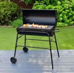 BBQ XL Houtskoolbarbecue - Cilindervorm - Grilloppervlak (LxB) 71 X 35 Cm - Zwart -Barbecuebenodigdheden 1200x1182 1