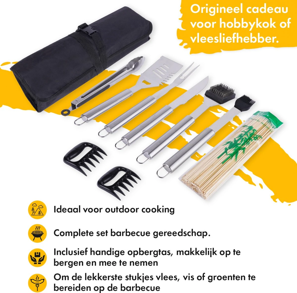 BBQ Accesoires Set Gereedschap Tang Borstel Barbecue Kookgerei - 10 Delig 2 BBQ Accesoires Set Gereedschap Tang Borstel Barbecue Kookgerei - 10 Delig - Afbeelding 2