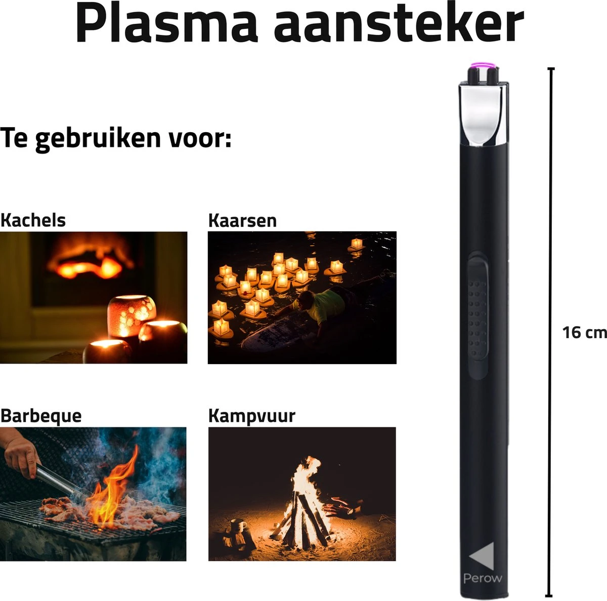Oplaadbare Lange Elektrische Aansteker - Duurzame Plasma Aansteker - Inclusief Cadeauverpakking - BBQ - Kaarsen - Zwart 4 Oplaadbare Lange Elektrische Aansteker - Duurzame Plasma Aansteker - Inclusief Cadeauverpakking - BBQ - Kaarsen - Zwart - Afbeelding 4