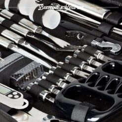 Mountain Jack® 40-Delige Luxe BBQ Grill Accessoires Set In Roestvrij Staal – Barbecue Gereedschap – Tangenset, Vlees Thermometer, Vleestang, Borstel, Spiezen, Vleesmes, Vleesvork -Barbecuebenodigdheden 1200x1199 7