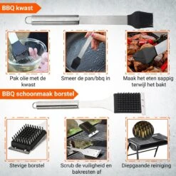 BBQ Accesoires Gereedschapset Koffer Set Tang Borstel Schort Barbecue Dagdeals - Chef Cook BBQ Accessoires Set -Barbecuebenodigdheden 1200x1200 120