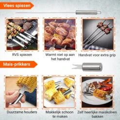 BBQ Accesoires Gereedschapset Koffer Set Tang Borstel Schort Barbecue Dagdeals - Chef Cook BBQ Accessoires Set -Barbecuebenodigdheden 1200x1200 121