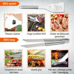 BBQ Accesoires Gereedschapset Koffer Set Tang Borstel Schort Barbecue Dagdeals - Chef Cook BBQ Accessoires Set -Barbecuebenodigdheden 1200x1200 122