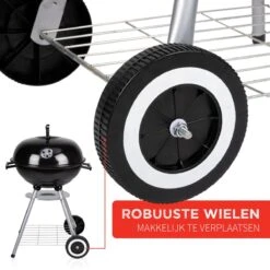 BBQ Collection Houtskoolbarbecue - Kogelbarbecue 45 X 60 Centimeter - Ronde Barbecue - Barbecue Op Wielen - Zwart - Metaal -Barbecuebenodigdheden 1200x1200 135