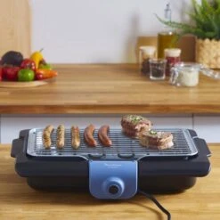 Moulinex BG134812 Barbecue Tafelblad Electrisch 2100W Zwart, Blauw, Zilver Barbecue -Barbecuebenodigdheden 1200x1200 190
