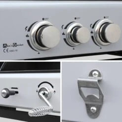 Alice's Garden Houtskool Barbecue - Grilloppervlak (LxB) 41 X 44 Cm - Gas En Houtskool - 3 Branders - Marsac Zwart -Barbecuebenodigdheden 1200x1200 233