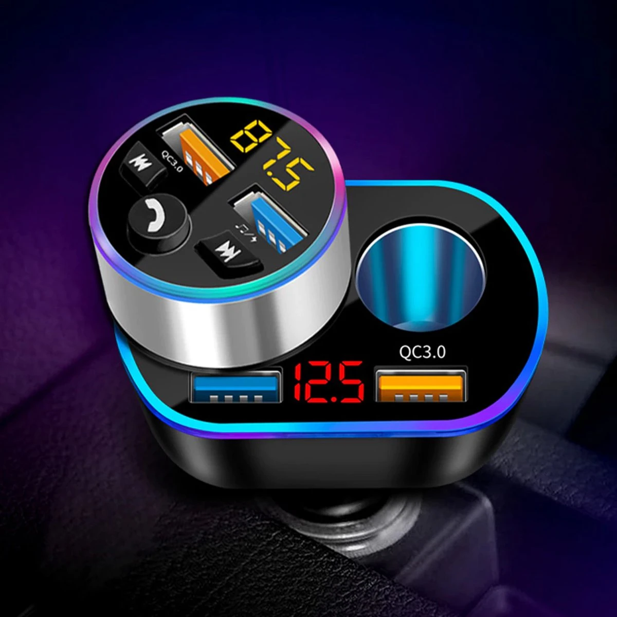 Auto Sigarettenaansteker Splitter - Losse Oplader - USB 2.0 A/USB 3.0 A 2 Poorten - Zwart - Snellader - Splitter - Auto Lader USB 8 Auto Sigarettenaansteker Splitter - Losse Oplader - USB 2.0 A/USB 3.0 A 2 Poorten - Zwart - Snellader - Splitter - Auto Lader USB - Afbeelding 8