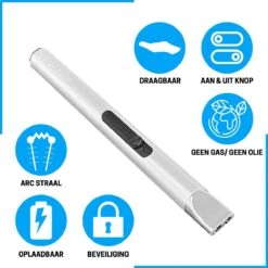 Aansteker Elektrisch - Plasma Aansteker - Aansteker Voor Kaarsen - Oplaadbaar Met USB Kabel - Windproof - SEVEND® -Barbecuebenodigdheden 1200x1200 357