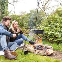 Esschert Design - Driepoot Met Ketting - Haardvuur Accessoires - Staal - Zwart -Barbecuebenodigdheden 1200x1200 36