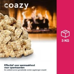Aanmaakkrullen Voor BBQ Of Kachel | 3kg ECO FSC Gecertificeerd Aanmaakhout Barbecue - Biologisch En Duurzaam Aanmaakwokkels - Houtwol Wokkels - Barbeque Aansteker - Aanmaakblokjes - Accessoires - Ongeveer 240 Krullen -Barbecuebenodigdheden 1200x1200 399