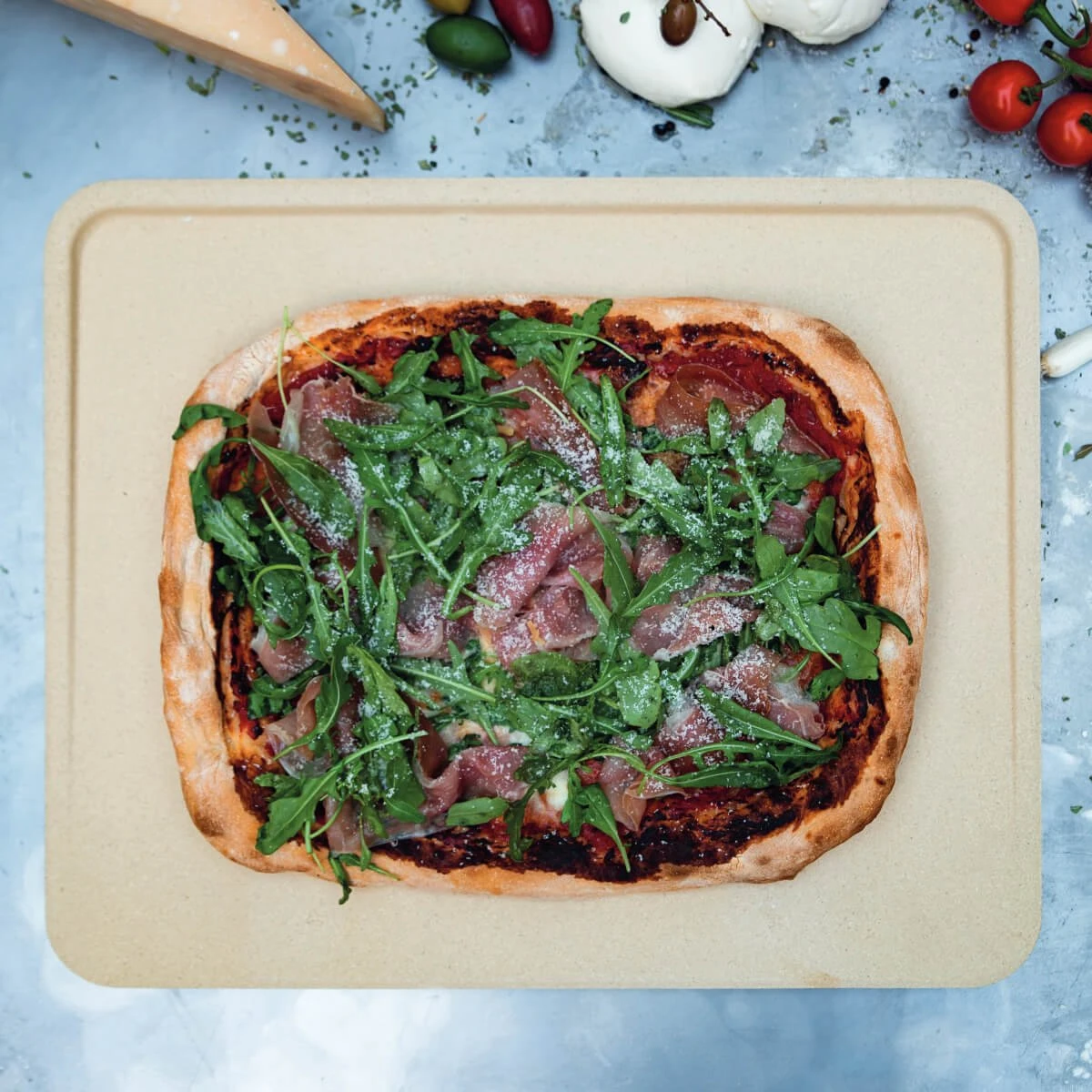 Boska Pizzasteen Deluxe Rechthoek - Voor De Oven - Knapperige Pizza's - 40x32 Cm - BBQ Accessoires 14 Boska Pizzasteen Deluxe Rechthoek - Voor De Oven - Knapperige Pizza's - 40x32 Cm - BBQ Accessoires - Afbeelding 14