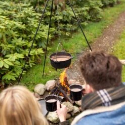 Esschert Design - Driepoot Met Ketting - Haardvuur Accessoires - Staal - Zwart -Barbecuebenodigdheden 1200x1200 46