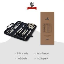 Krumble 18-delige Barbecue Set / Roestvrijstalen BBQ Set Van 18 / Inclusief Handige Opbergtas - RVS -Barbecuebenodigdheden 1200x1200 471