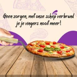 Nowad Pizzaschep RVS Rond Voor BBQ En Oven - 30,5 Cm - Pizzaspatel - Taartschep - Houten Handvat - Ophangbaar - Rond - Vaatwasbestendig - Keukenaccessoires -Barbecuebenodigdheden 1200x1200 500