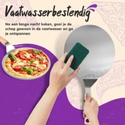 Nowad Pizzaschep RVS Rond Voor BBQ En Oven - 30,5 Cm - Pizzaspatel - Taartschep - Houten Handvat - Ophangbaar - Rond - Vaatwasbestendig - Keukenaccessoires -Barbecuebenodigdheden 1200x1200 505