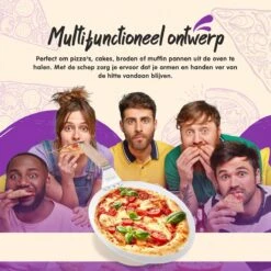 Nowad Pizzaschep RVS Rond Voor BBQ En Oven - 30,5 Cm - Pizzaspatel - Taartschep - Houten Handvat - Ophangbaar - Rond - Vaatwasbestendig - Keukenaccessoires -Barbecuebenodigdheden 1200x1200 506