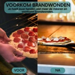 Nowad Pizzaschep RVS Rond Voor BBQ En Oven - 30,5 Cm - Pizzaspatel - Taartschep - Houten Handvat - Ophangbaar - Rond - Vaatwasbestendig - Keukenaccessoires -Barbecuebenodigdheden 1200x1200 508