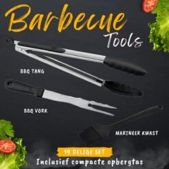 BBQ Gereedschapset - Opbergtas - BBQ Accessoires - BBQ Tang - BBQ Set - BBQ Borstel - BBQ Gereedschap - Roestvrij Staal 10 BBQ Gereedschapset - Opbergtas - BBQ Accessoires - BBQ Tang - BBQ Set - BBQ Borstel - BBQ Gereedschap - Roestvrij Staal -Barbecuebenodigdheden 1200x1200 540
