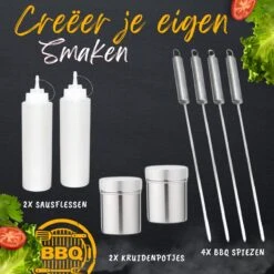 BBQ Gereedschapset - Opbergtas - BBQ Accessoires - BBQ Tang - BBQ Set - BBQ Borstel - BBQ Gereedschap - Roestvrij Staal 12 BBQ Gereedschapset - Opbergtas - BBQ Accessoires - BBQ Tang - BBQ Set - BBQ Borstel - BBQ Gereedschap - Roestvrij Staal -Barbecuebenodigdheden 1200x1200 542