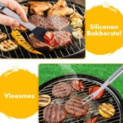 BBQ Accesoires Set Gereedschap Tang Borstel Barbecue Kookgerei - 10 Delig 13 BBQ Accesoires Set Gereedschap Tang Borstel Barbecue Kookgerei - 10 Delig -Barbecuebenodigdheden 1200x1200 547