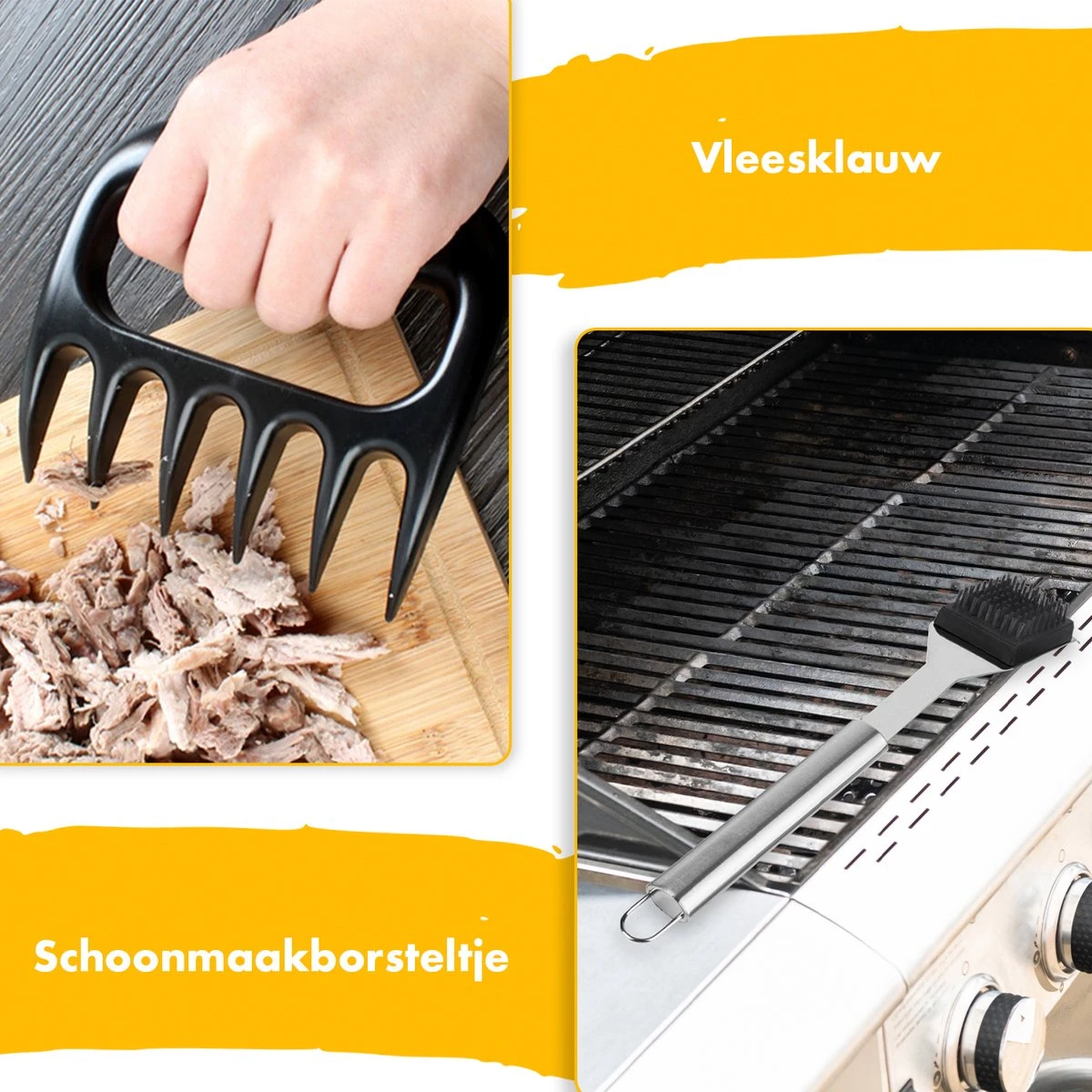 BBQ Accesoires Set Gereedschap Tang Borstel Barbecue Kookgerei - 10 Delig 7 BBQ Accesoires Set Gereedschap Tang Borstel Barbecue Kookgerei - 10 Delig - Afbeelding 7