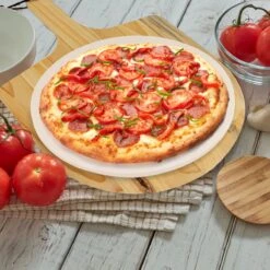 MaxxHome Pizzasteen - BBQ Steen - Maximum Te Verhitten Tot 600 Graden - ⌀33 - Incl. Houten Schep 10 MaxxHome Pizzasteen - BBQ Steen - Maximum Te Verhitten Tot 600 Graden - ⌀33 - Incl. Houten Schep -Barbecuebenodigdheden 1200x1200 600