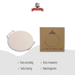 Pizzasteen BBQ & Oven | Pizzaplaat Voor De Lekkerste Bereiding Van Een Pizza Op Jouw Barbecue Of In De Oven | Pizza Stone Rond | Medium (33 Cm) -Barbecuebenodigdheden 1200x1200 623