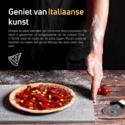 Pizzasteen BBQ Oven - Lava Van Vulkaan Etna - Barbecue Accesoires - Made In Italy - Broodbaksteen - 30x38x1.1 - VDN -Barbecuebenodigdheden 1200x1200 640